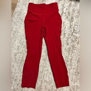 Lululemon Fast and Free 25” size 6 red